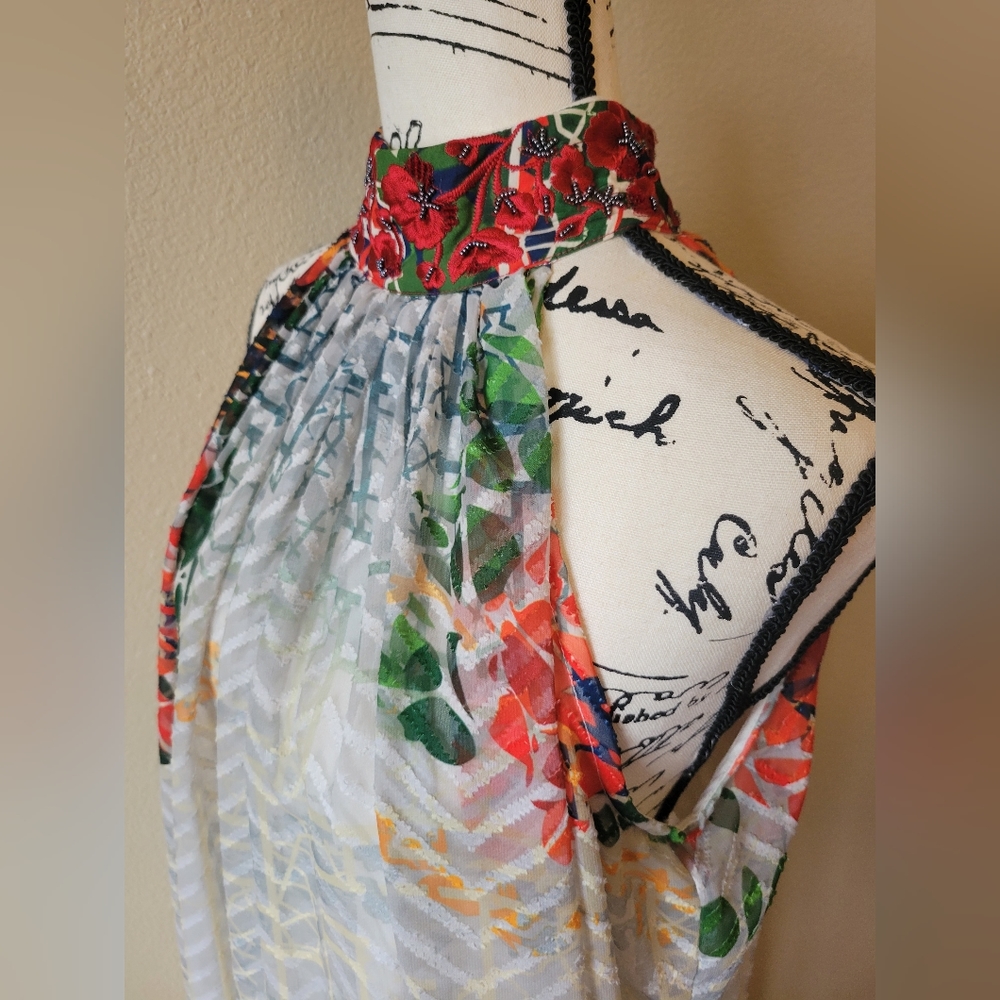Anthropologie Floral Halter Maxi Dress - Multicolor - Picture 3 of 16